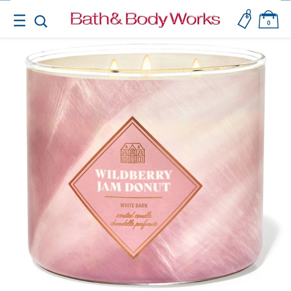 Wildberry Jam Donut 3-Wick Candle - Picture 1 of 3